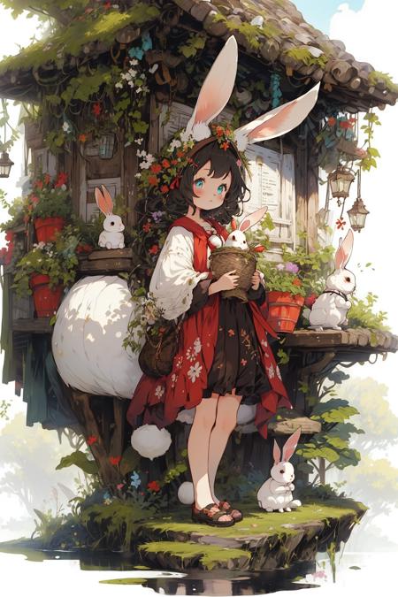 03936-3729691328-best quality,masterpiece,illustration,1girl,solo,full body,Blank background,(Fantasy world style_1.1),(Animal ear_1.1),tail,(Cut.png